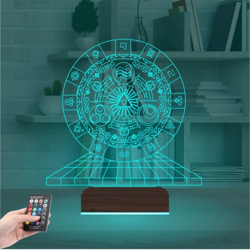 Zaman Kapısı Mistik Astroloji 3D Lamba - Masa Gece Lambası