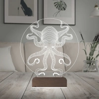 Ahtapot Şekilli 3D Lamba - Masa Gece Lambası