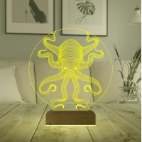 Ahtapot Şekilli 3D Lamba - Masa Gece Lambası