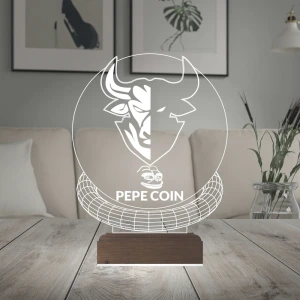 Crypto Pepe Coin Kripto Finans 3D Lamba - Masa Gece Lambası