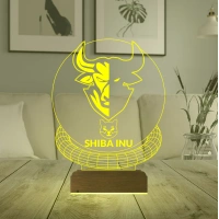 Crypto Shiba Inu Coin Kripto Finans 3D Lamba - Masa Gece Lambası
