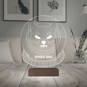 Crypto Shiba Inu Coin Kripto Finans 3D Lamba - Masa Gece Lambası