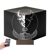 Crypto Shiba Treat Coin Kripto Finans 3D Lamba - Masa Gece Lambası