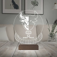Crypto Shiba Treat Coin Kripto Finans 3D Lamba - Masa Gece Lambası