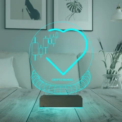 Crypto Maniac Kripto Manyağı 3D Lamba - Masa Gece Lambası