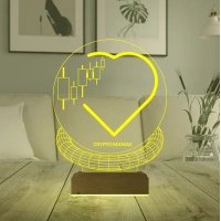 Crypto Maniac Kripto Manyağı 3D Lamba - Masa Gece Lambası