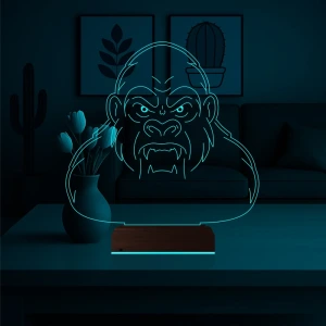 Goril Gorilla 3D Lamba - Masa Gece Lambası Goril Gorilla 3D Lamba - Masa Gece Lambası