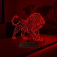 Aslan Taraftar Futbol Cimbom 3D Lamba - Masa Gece Lambası