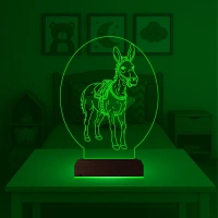 Çocuk Odası Eşek 3D Lamba - Masa Gece Lambası