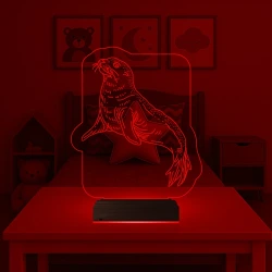 Çocuk Odası Fok 3D Lamba - Masa Gece Lambası Çocuk Odası Fok 3D Lamba - Masa Gece Lambası