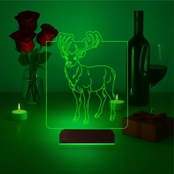 Geyik 3D Lamba - Masa Gece Lambası Geyik 3D Lamba - Masa Gece Lambası