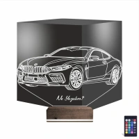 Araba Bmw M8 Kişiye Özel 3D Lamba - Masa Gece Lambası