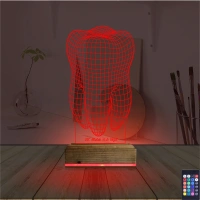 Diş Hekimi Hediye Kişiye Özel 3D Lamba - Masa Gece Lambası