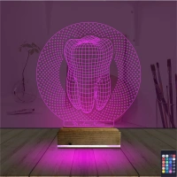 Diş Hekimi Hediye Kişiye Özel 3D Lamba - Masa Gece Lambası Diş Hekimi Hediye Kişiye Özel 3D Lamba - Masa Gece Lambası