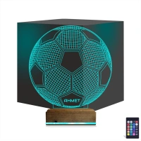 Futbol Topu Futbolcu Taraftar Kişiye Özel 3D Lamba - Masa Gece Lambası