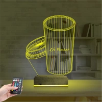 Kahve Kişiye Özel 3D Lamba - Masa Gece Lambası Kahve Kişiye Özel 3D Lamba - Masa Gece Lambası