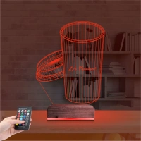 Kahve Kişiye Özel 3D Lamba - Masa Gece Lambası Kahve Kişiye Özel 3D Lamba - Masa Gece Lambası