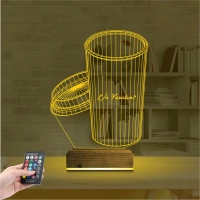 Kahve Kişiye Özel 3D Lamba - Masa Gece Lambası Kahve Kişiye Özel 3D Lamba - Masa Gece Lambası