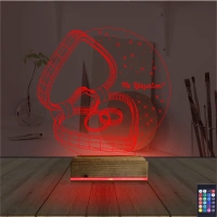 Kalp Yüzük Yıldönümü Hediye Kişiye Özel 3D Lamba - Masa Gece Lambası Kalp Yüzük Yıldönümü Hediye Kişiye Özel 3D Lamba - Masa Gece Lambası