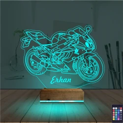 Motorsiklet Yarış Motoru Kişiye Özel 3D Lamba - Masa Gece Lambası Motorsiklet Yarış Motoru Kişiye Özel 3D Lamba - Masa Gece Lambası