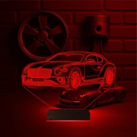 Araba Bentley Kişiye Özel 3D Lamba - Masa Gece Lambası