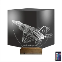 Uçak Pilot Kişiye Özel 3D Lamba - Masa Gece Lambası