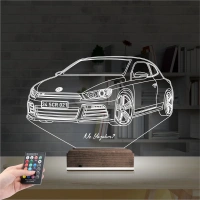 Araba Volkswagen Scirocco Kişiye Özel 3D Lamba - Masa Gece Lambası Araba Volkswagen Scirocco Kişiye Özel 3D Lamba - Masa Gece Lambası