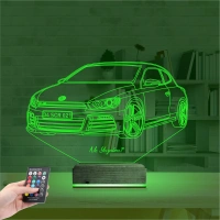 Araba Volkswagen Scirocco Kişiye Özel 3D Lamba - Masa Gece Lambası Araba Volkswagen Scirocco Kişiye Özel 3D Lamba - Masa Gece Lambası