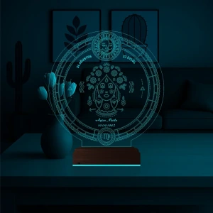 Astroloji Başak Burcu Kişiye Özel 3D Lamba - Masa Gece Lambası Astroloji Başak Burcu Kişiye Özel 3D Lamba - Masa Gece Lambası