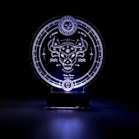 Astroloji Boğa Burcu Kişiye Özel 3D Lamba - Masa Gece Lambası