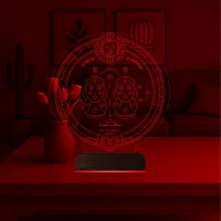 Astroloji İkizler Burcu Kişiye Özel 3D Lamba - Masa Gece Lambası