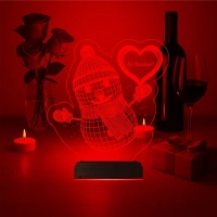 Kardan Adam Kalp Yılbaşı Hediyesi Kişiye Özel 3D Lamba - Masa Gece Lambası Kardan Adam Kalp Yılbaşı Hediyesi Kişiye Özel 3D Lamba - Masa Gece Lambası