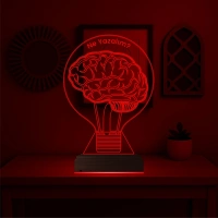 Ampul Beyin Idea Kişiye Özel 3D Lamba - Masa Gece Lambası