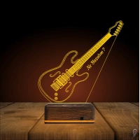 Elektro Gitar Gitarist Kişiye Özel 3D Lamba - Masa Gece Lambası Elektro Gitar Gitarist Kişiye Özel 3D Lamba - Masa Gece Lambası