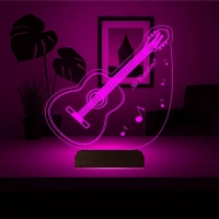 Klasik Gitar Gitarist Kişiye Özel 3D Lamba - Masa Gece Lambası Klasik Gitar Gitarist Kişiye Özel 3D Lamba - Masa Gece Lambası