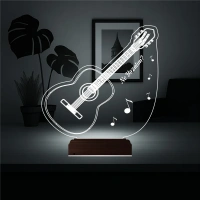 Klasik Gitar Gitarist Kişiye Özel 3D Lamba - Masa Gece Lambası Klasik Gitar Gitarist Kişiye Özel 3D Lamba - Masa Gece Lambası