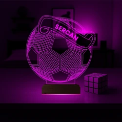Futbolcu Hediye Futbol Top Kişiye Özel 3D Lamba - Masa Gece Lambası Futbolcu Hediye Futbol Top Kişiye Özel 3D Lamba - Masa Gece Lambası