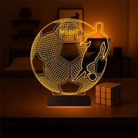 Futbolcu Ronaldo Futbol Taraftar Kişiye Özel 3D Lamba - Masa Gece Lambası