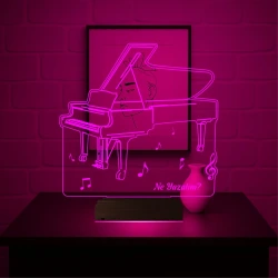 Piyano Müzik Piyanist Kişiye Özel 3D Lamba - Masa Gece Lambası Piyano Müzik Piyanist Kişiye Özel 3D Lamba - Masa Gece Lambası