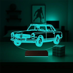 Klasik Araba Mercedes Tasarım Kişiye Özel 3D Lamba - Masa Gece Lambası Klasik Araba Mercedes Tasarım Kişiye Özel 3D Lamba - Masa Gece Lambası