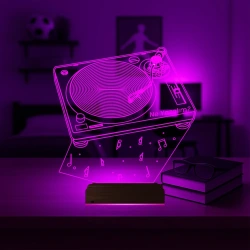 Dj Mixer Müzik Kişiye Özel 3D Lamba - Masa Gece Lambası Dj Mixer Müzik Kişiye Özel 3D Lamba - Masa Gece Lambası