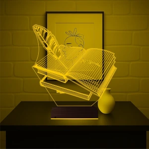 Öğretmene Hediye Kitap Mesajlı Kişiye Özel 3D Lamba - Masa Gece Lambası Öğretmene Hediye Kitap Mesajlı Kişiye Özel 3D Lamba - Masa Gece Lambası