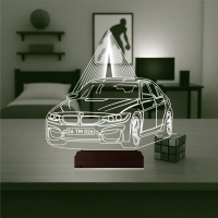 Araba Otomobil Bmw Kişiye Özel 3D Lamba - Masa Gece Lambası