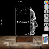 Atatürk Kişiye Özel 3D Lamba - Masa Gece Lambası