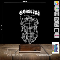 Diş Hekimi Diş Doktoru Hediye Dentist Kişiye Özel 3D Lamba - Masa Gece Lambası Diş Hekimi Diş Doktoru Hediye Dentist Kişiye Özel 3D Lamba - Masa Gece Lambası