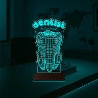 Diş Hekimi Diş Doktoru Hediye Dentist Kişiye Özel 3D Lamba - Masa Gece Lambası Diş Hekimi Diş Doktoru Hediye Dentist Kişiye Özel 3D Lamba - Masa Gece Lambası