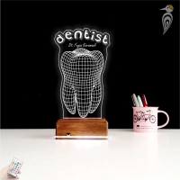 Diş Hekimi Diş Doktoru Hediye Dentist Kişiye Özel 3D Lamba - Masa Gece Lambası Diş Hekimi Diş Doktoru Hediye Dentist Kişiye Özel 3D Lamba - Masa Gece Lambası