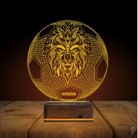 Aslan Futbol Topu Taraftar Cimbom Kişiye Özel 3D Lamba - Masa Gece Lambası Aslan Futbol Topu Taraftar Cimbom Kişiye Özel 3D Lamba - Masa Gece Lambası