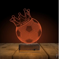 Futbol Topu Futbolcu Hediye Kişiye Özel 3D Lamba - Masa Gece Lambası