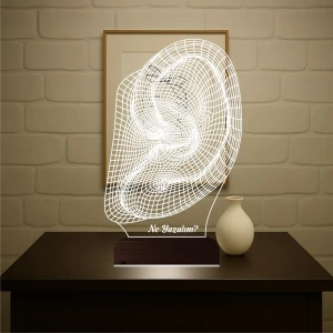 Kulak İşitme Tasarım Kişiye Özel 3D Lamba - Masa Gece Lambası Kulak İşitme Tasarım Kişiye Özel 3D Lamba - Masa Gece Lambası